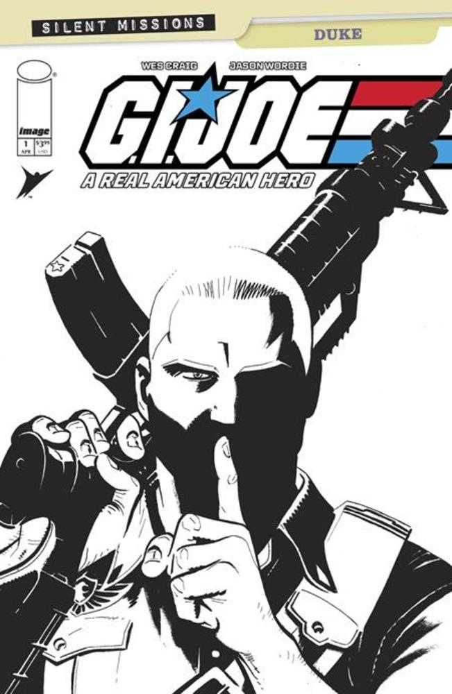 G.I. Joe A Real American Hero Duke #1 (One Shot) Cover C 1 in 10 Wes Craig Black & White Variant