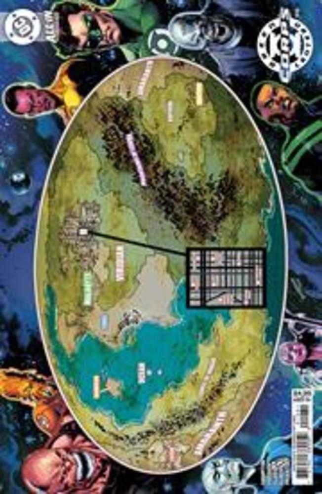 Green Lantern Corps #10 Cover C Tom Derenick Map Of Oa Card Stock Variant