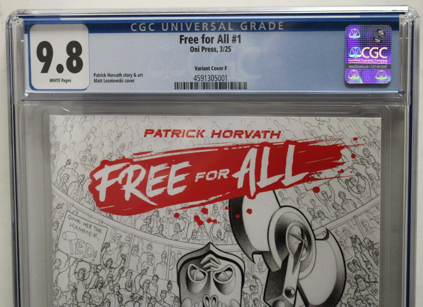 FREE FOR ALL #1 (2025) CGC 9.8 1:10, Ted Brooks, Patrick Horvath Matt Lesniewski