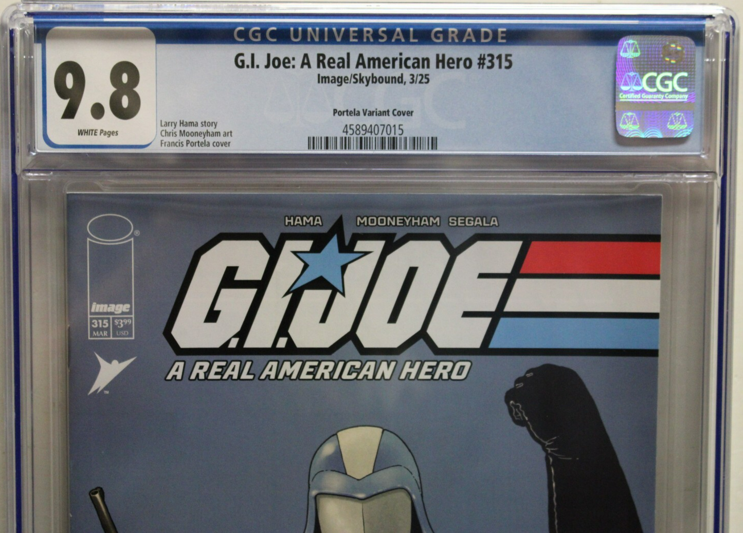 G.I. JOE A REAL AMERICAN HERO #315 CGC 9.8, 1:10 Francis Portela