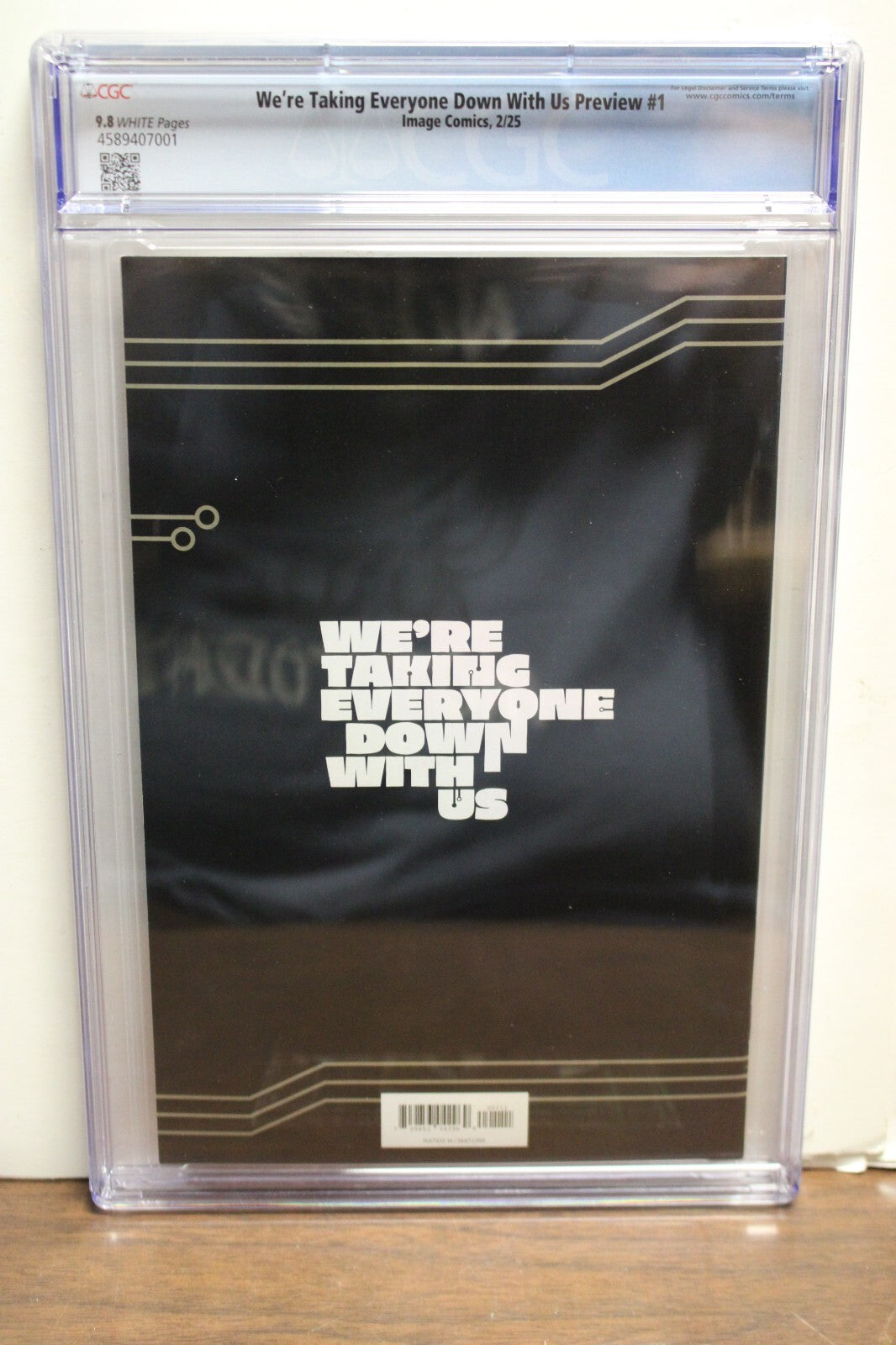 WE'RE TAKING EVERYONE DOWN WITH US #1 CGC 9.8 Preview Variant (1 Per Store)