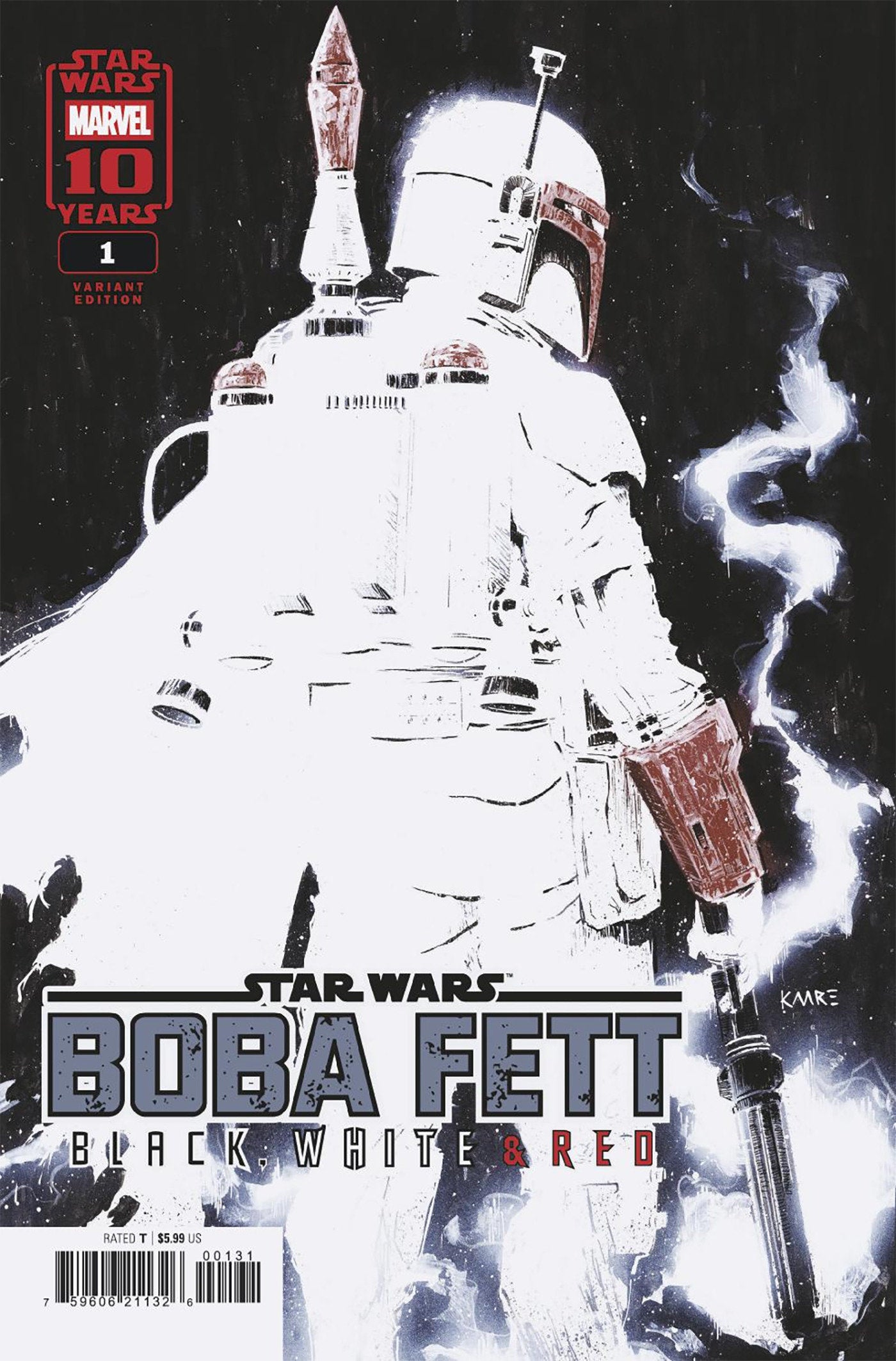 Star Wars: Boba Fett Black, White & Red #1 Kaare Andrews Variant