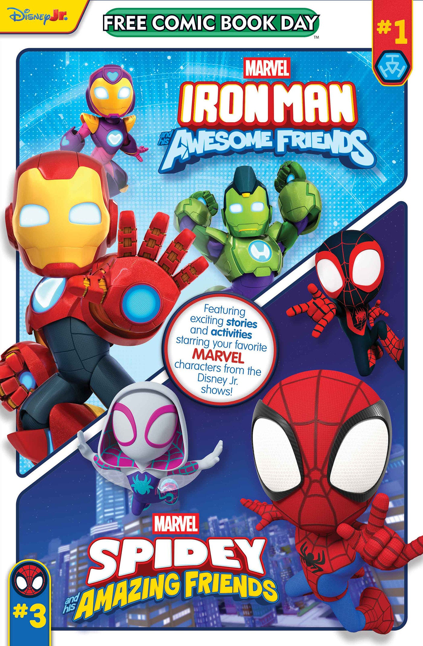 Free Comic Book Day 2025 Bundle Of 20 Iron Man & Friends/Spidey & Friends (