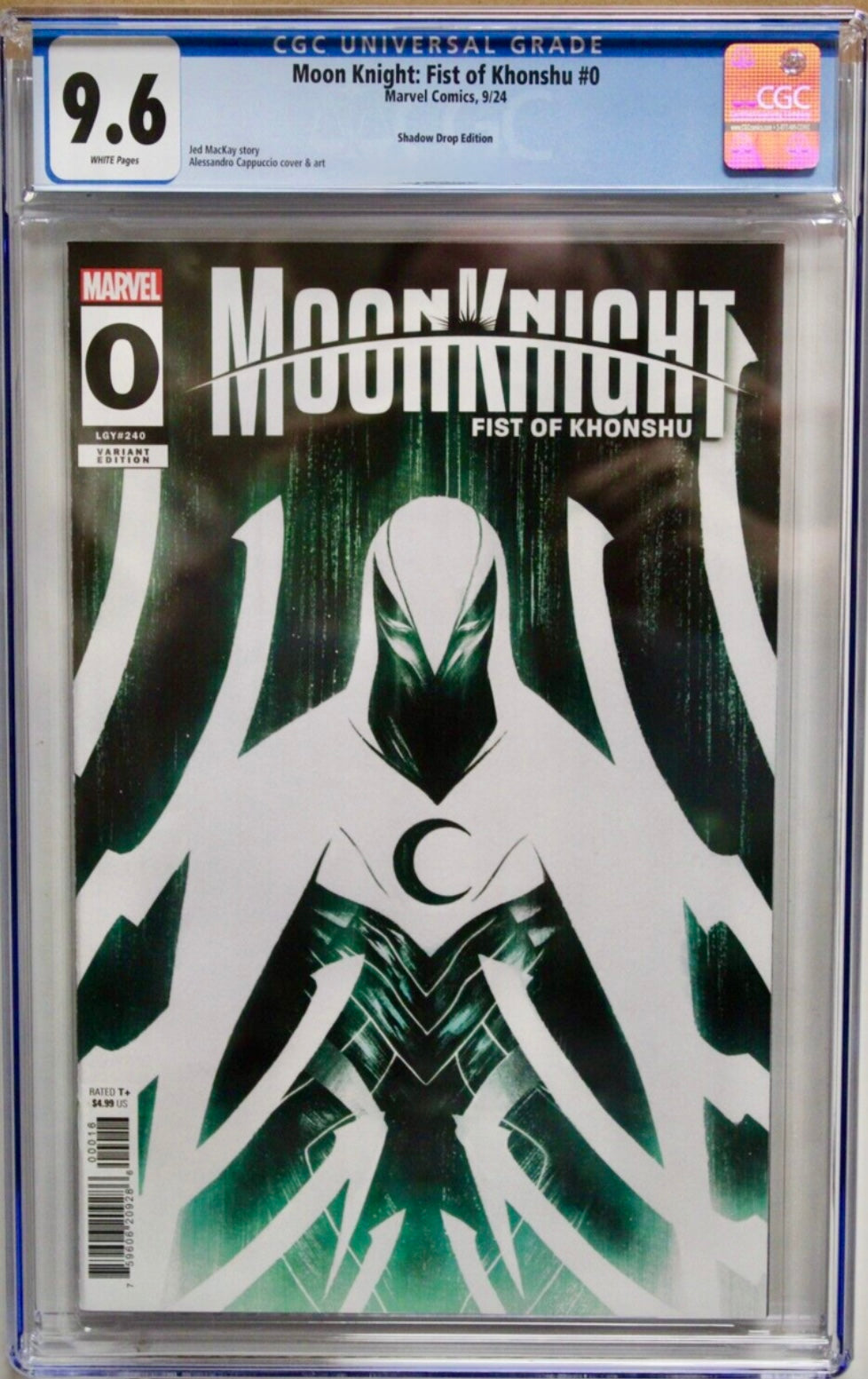 CGC 9.6 Moon Knight: Fist Of Khonshu #0 (Shadow Drop Edition)