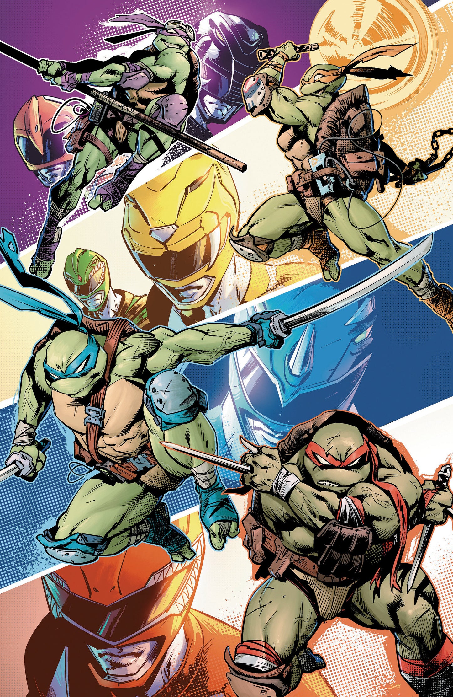 Mighty Morphin Power Rangers/Teenage Mutant Ninja Turtles III #4 L 1:5 Variant Edition (Full Art, Cardstock, Ossio)