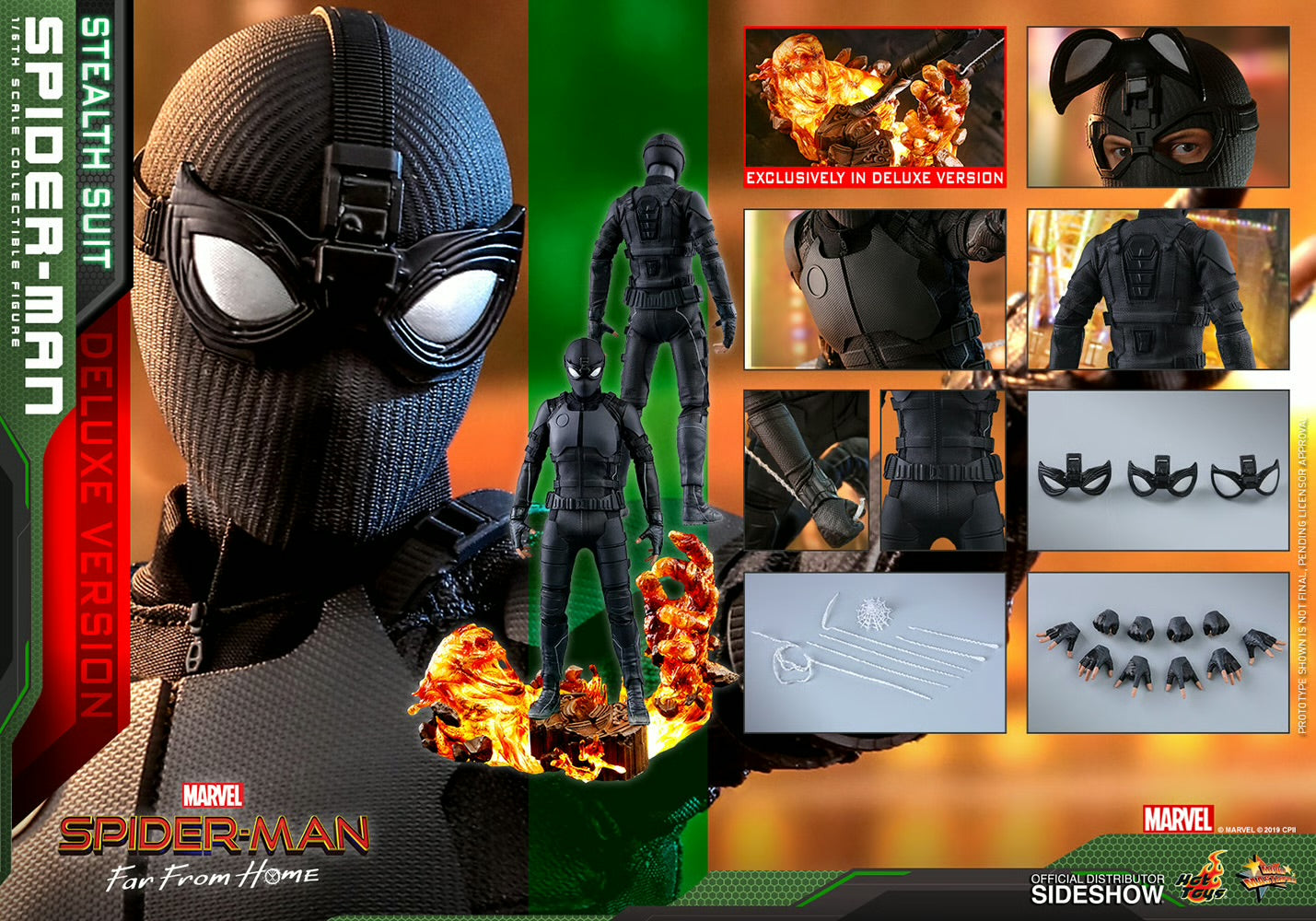 Hot Toys: SPIDER-MAN (STEALTH SUIT) DELUXE VERSION 1/6th Scale Figure