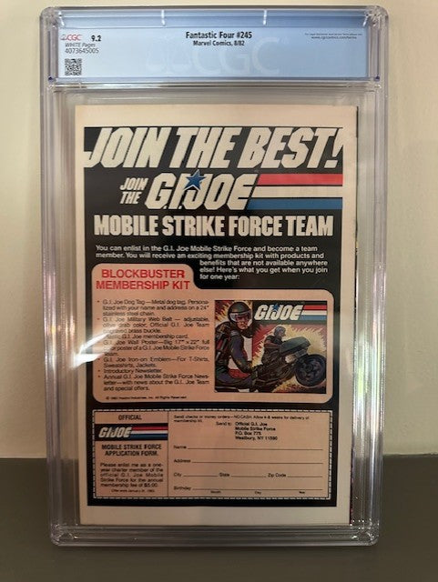 Fantastic Four #245 (1982) - CGC 9.2