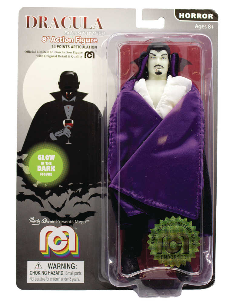 Mego Horror Wave 6 Dracula Purple Cape Gid 8in Action Figure