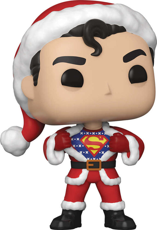 Pop Heroes DC Holiday Superman with Sweater Vinyl Figure