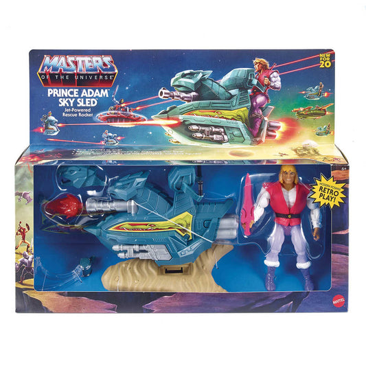 Masters of the Universe Origins Prince Adam Action Figure & Sky Sled Case