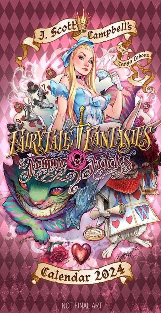 J Scott Campbell Fairytale Fantasies 2024 Calendar Light