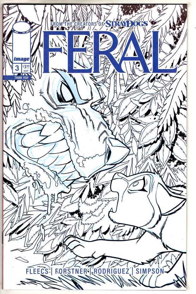 Feral #3 Cover C 1 in 10 Tony Fleecs & Trish Forstner Variant