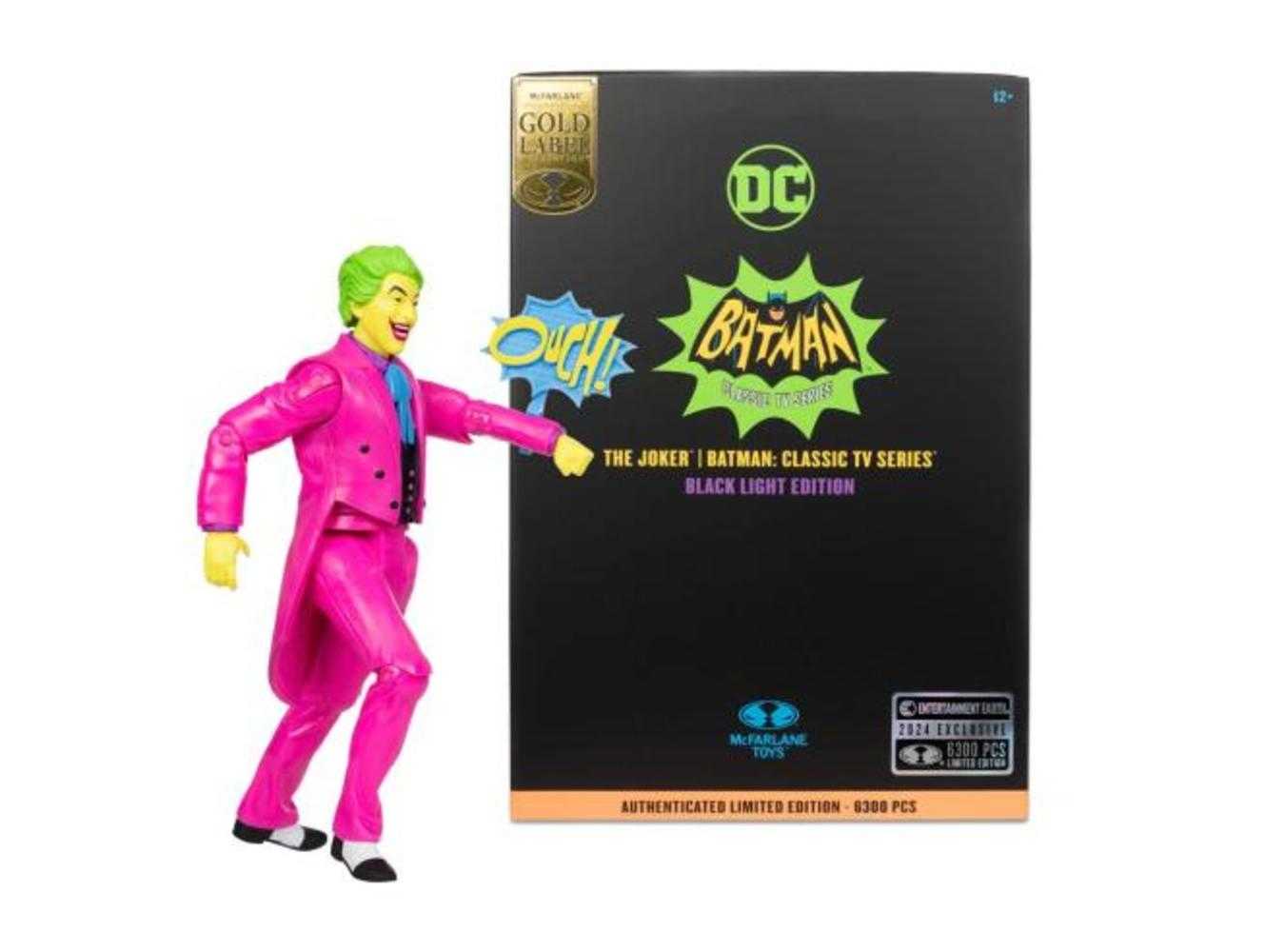 DC Retro Batman Classic TV Joker Blk Light Gold Label 6in Action Figure