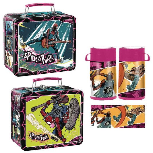 Sdcc 2024 Tin Titans Spider Punk Previews Exclusive Lunch Box W Bev Cont