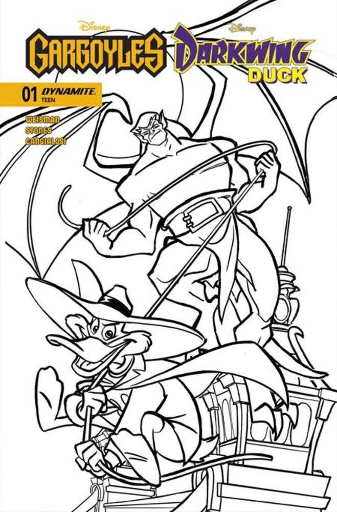Gargoyles Darkwing Duck #1 Cover P Inc 1:7 Tad Stones Line Art  Foc Bonus Variant
