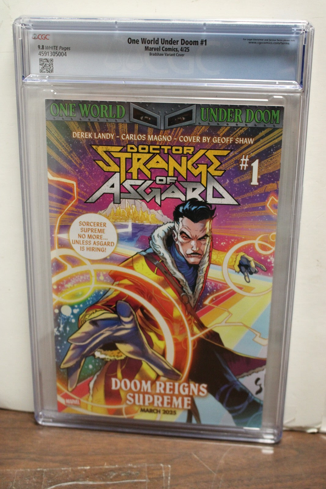 ONE WORLD UNDER DOOM #1 (2025) CGC 9.8, 1:25, Ryan North, Nick Bradshaw, Marvel