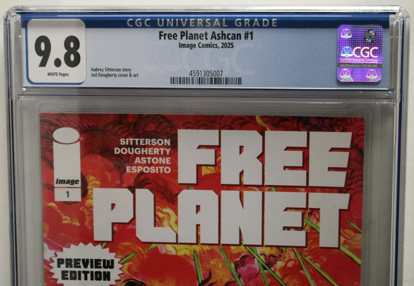 FREE PLANET ASHCAN #1 (2025) CGC 9.8, Aubrey Sitterson, Jed Dougherty, Image