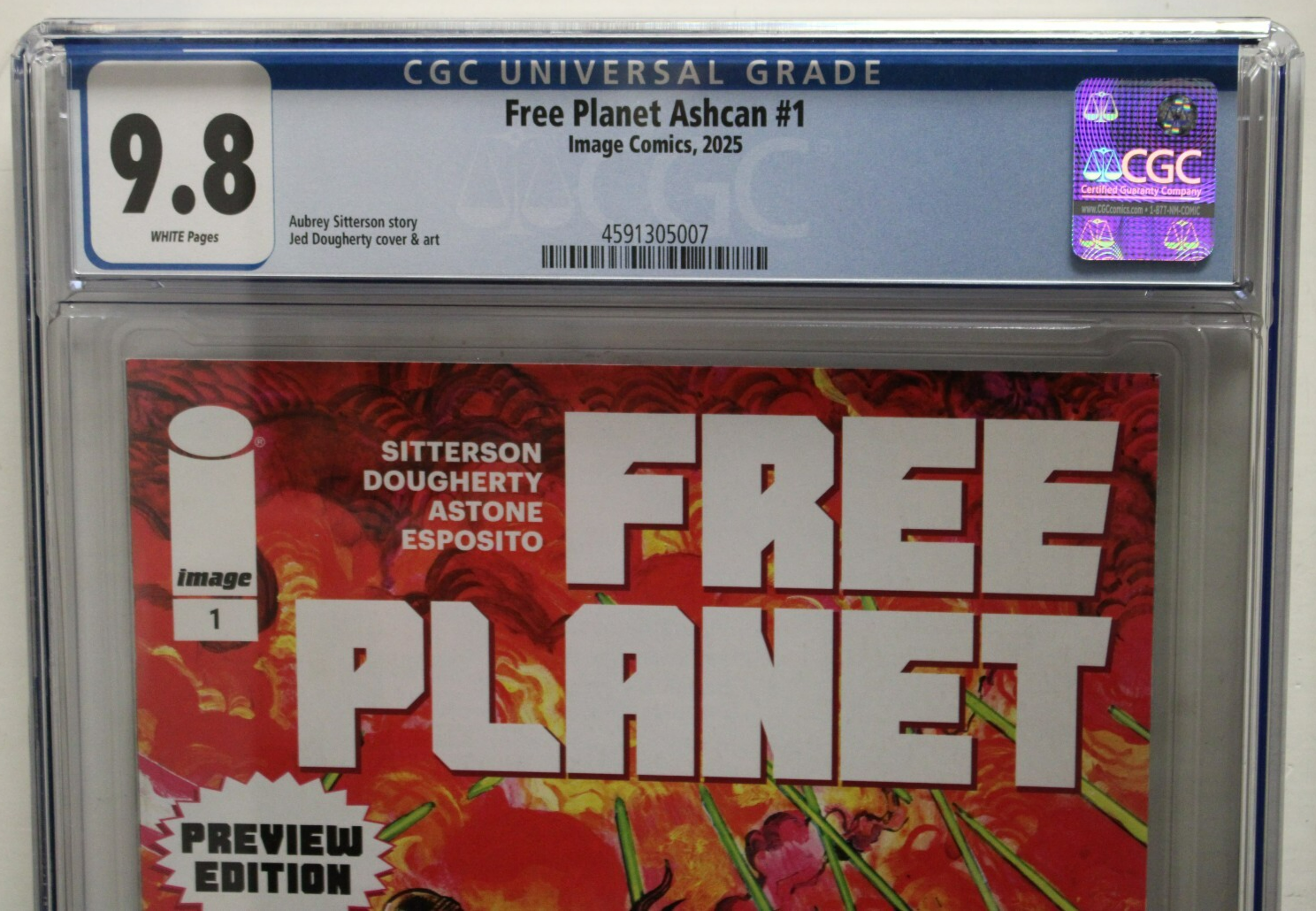 FREE PLANET ASHCAN #1 (2025) CGC 9.8, Aubrey Sitterson, Jed Dougherty, Image