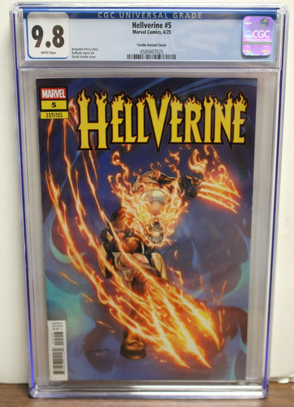 HELLVERINE #5 (2025) CGC 9.8 1st Hell Hulk 1:25 YARDIN Variant Marvel IN STOCK