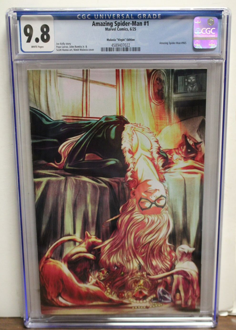 AMAZING SPIDER-MAN #1 (2025) CGC 9.8 Joe Kelly, 1:50 Nimit Malavia