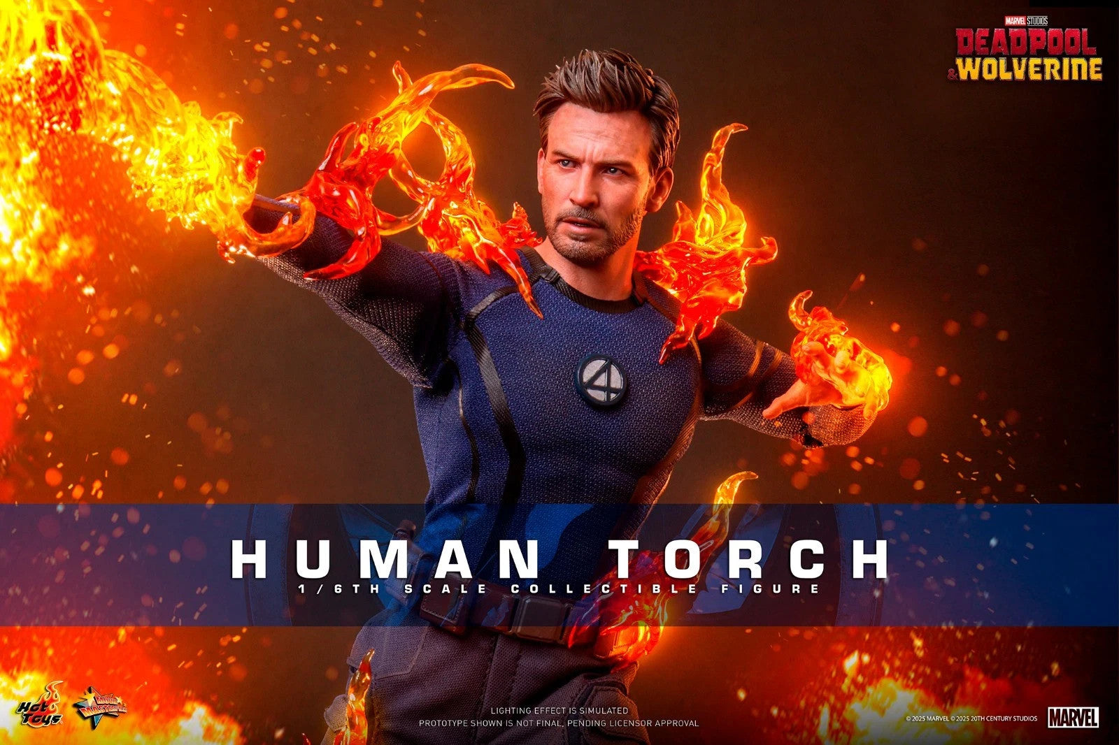 New Hot Toys MMS789 Deadpool & Wolverine 1/6 Human Torch Action Figure