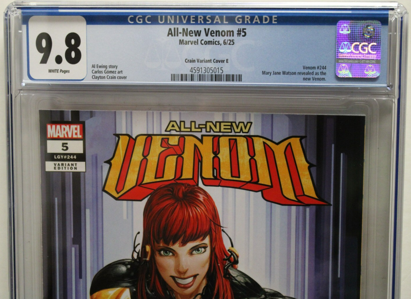 ALL-NEW VENOM #5 (2025) CGC 9.8, Surprise Reveal, Al Ewing, Clayton Crain