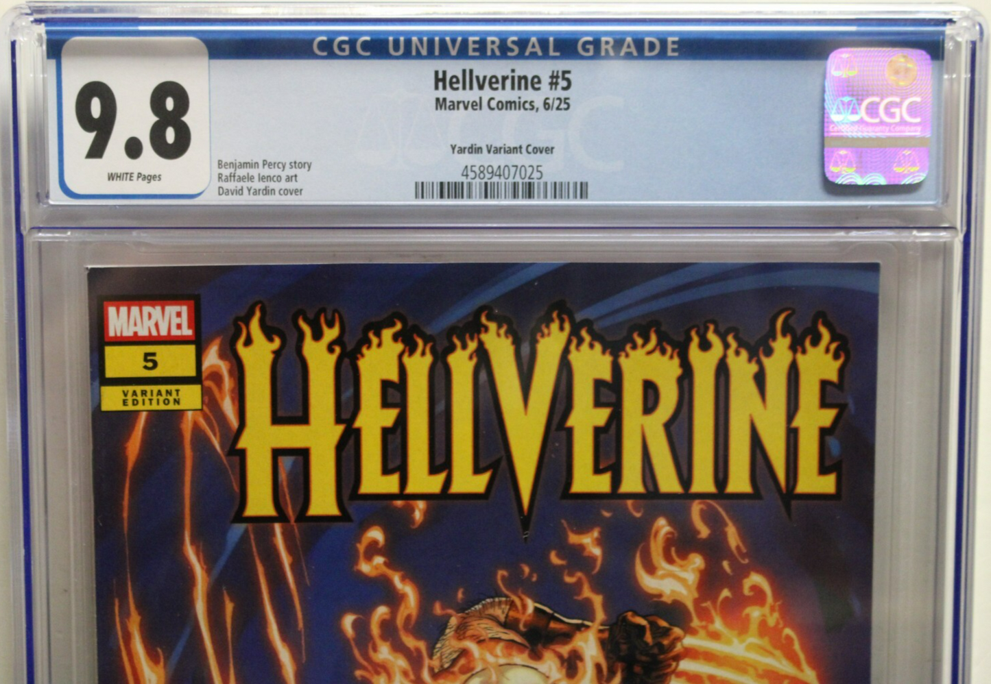 HELLVERINE #5 (2025) CGC 9.8 1st Hell Hulk 1:25 YARDIN Variant Marvel IN STOCK