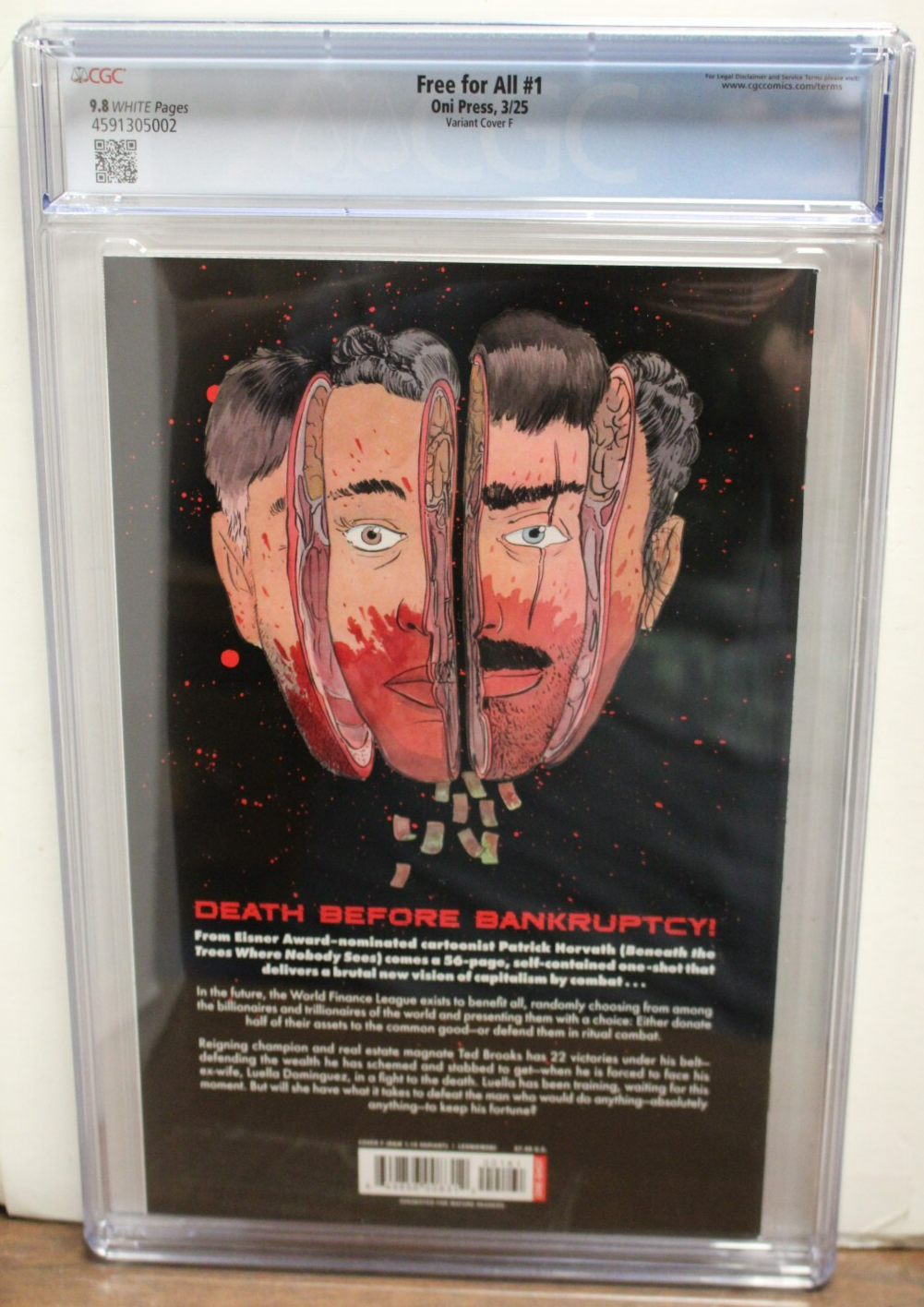 FREE FOR ALL #1 (2025) CGC 9.8 1:10, Ted Brooks, Patrick Horvath Matt Lesniewski