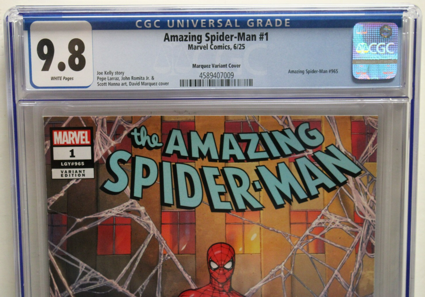 AMAZING SPIDER-MAN #1 (2025) CGC 9.8 1:25 Joe Kelly, David Marquez