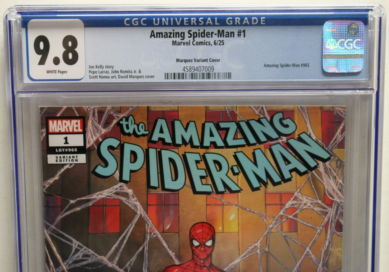 AMAZING SPIDER-MAN #1 (2025) CGC 9.8 1:25 Joe Kelly, David Marquez