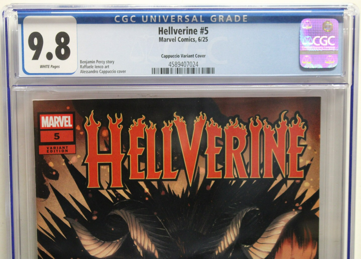 HELLVERINE #5 (2025) CGC 9.8, 1st Hell Hulk Cameo, Alessandro Cappuccio Variant
