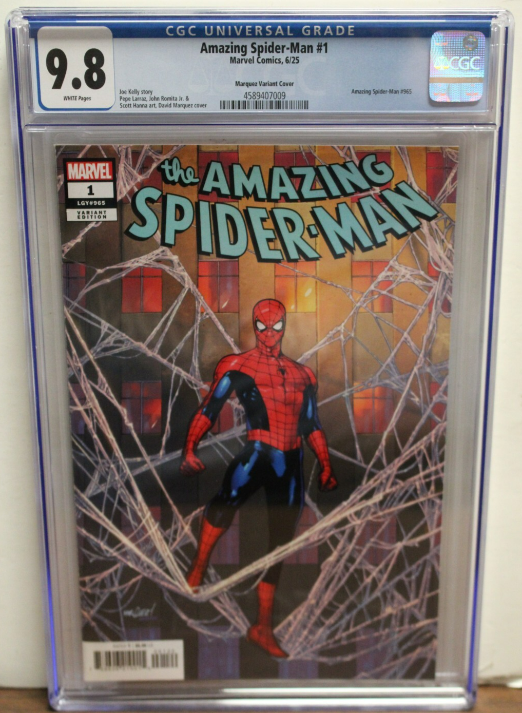 AMAZING SPIDER-MAN #1 (2025) CGC 9.8 1:25 Joe Kelly, David Marquez
