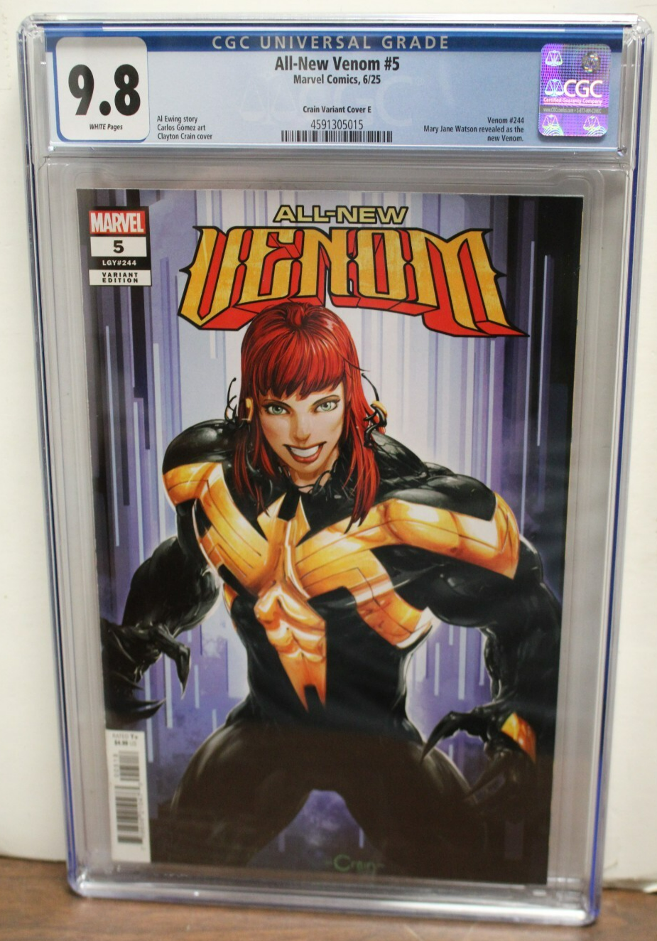 ALL-NEW VENOM #5 (2025) CGC 9.8, Surprise Reveal, Al Ewing, Clayton Crain
