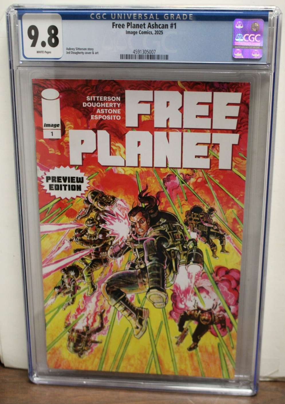 FREE PLANET ASHCAN #1 (2025) CGC 9.8, Aubrey Sitterson, Jed Dougherty, Image