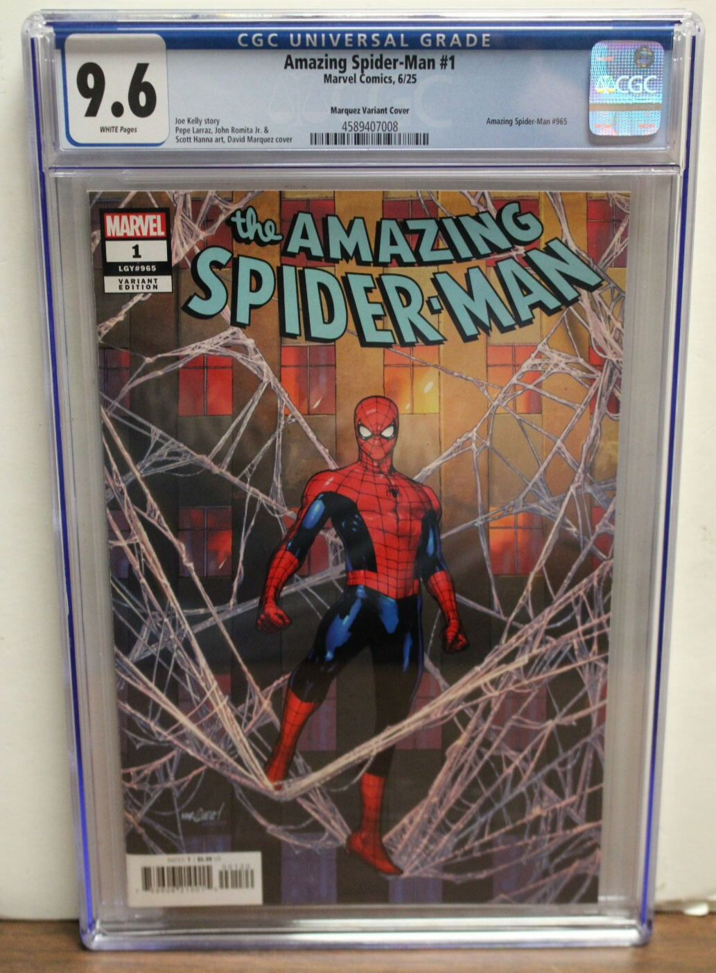 AMAZING SPIDER-MAN #1 (2025) CGC 9.6, 1:25, Rhino, Joe Kelly, David Marquez