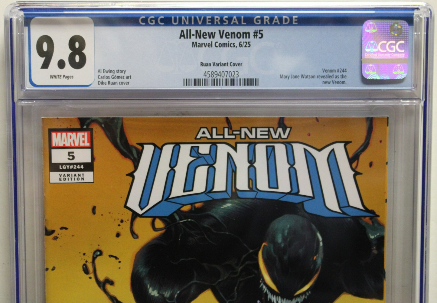 ALL-NEW VENOM #5 (2025) CGC 9.8 DIKE RUAN 1:25 Variant, Mary Jane 