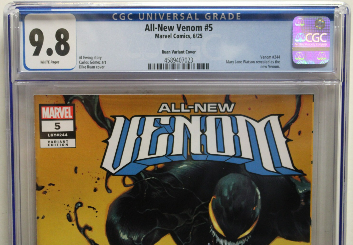 ALL-NEW VENOM #5 (2025) CGC 9.8 DIKE RUAN 1:25 Variant, Mary Jane 