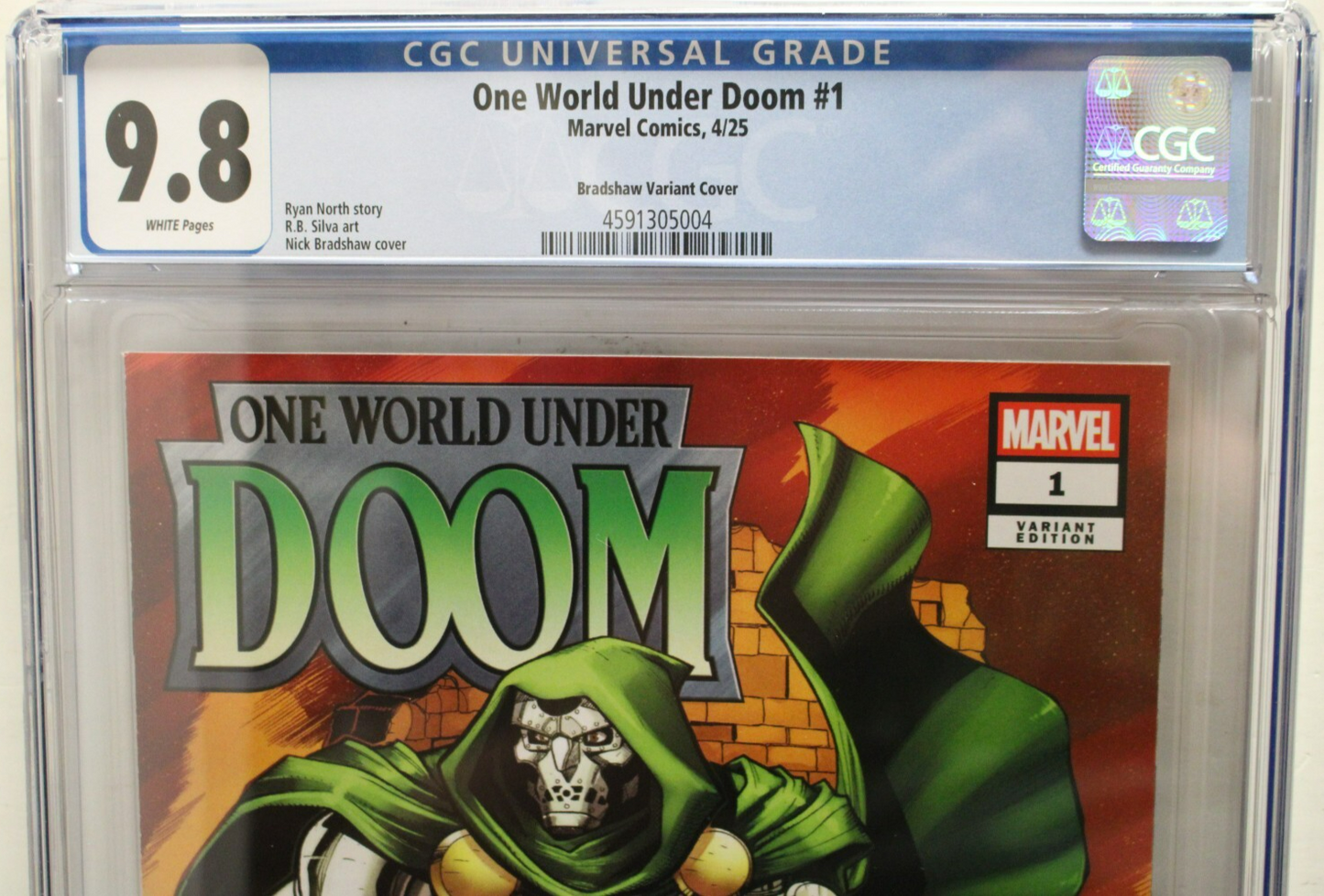 ONE WORLD UNDER DOOM #1 (2025) CGC 9.8, 1:25, Ryan North, Nick Bradshaw, Marvel