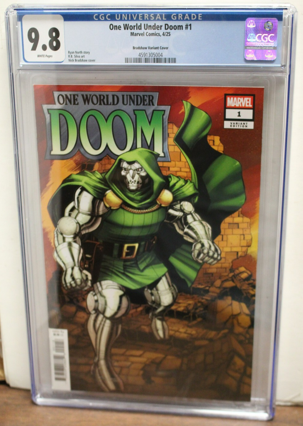 ONE WORLD UNDER DOOM #1 (2025) CGC 9.8, 1:25, Ryan North, Nick Bradshaw, Marvel