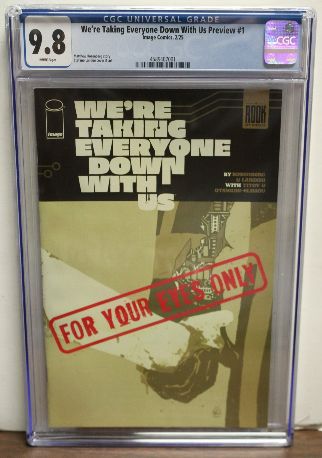 WE'RE TAKING EVERYONE DOWN WITH US #1 CGC 9.8  Preview Variant (1 Per Store)