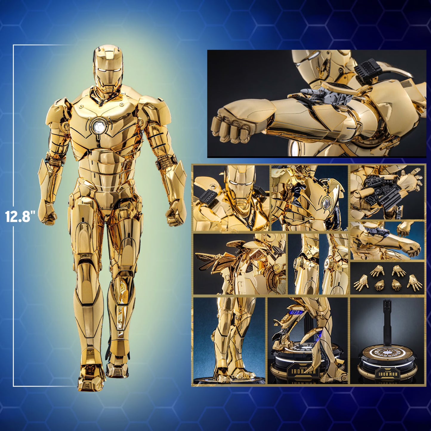 HOT TOYS: IRON MAN MARK III (GOLDEN COLOR VERSION)