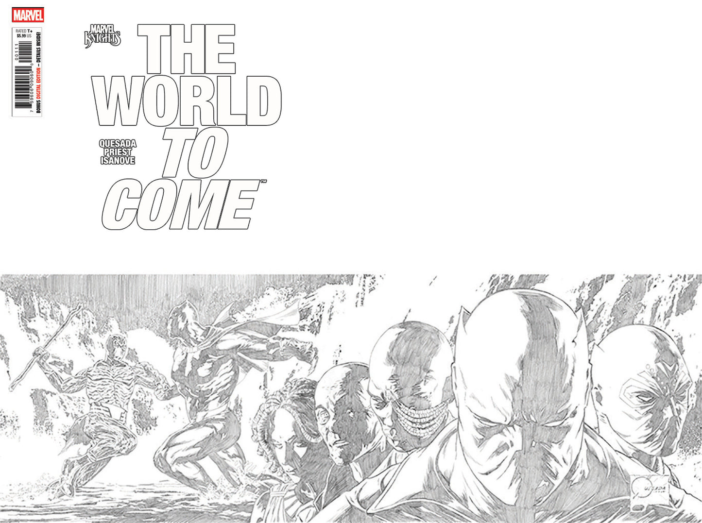 Marvel Knights: The World To Come #1 Joe Quesada Ratio Virgin 2nd Print Variant