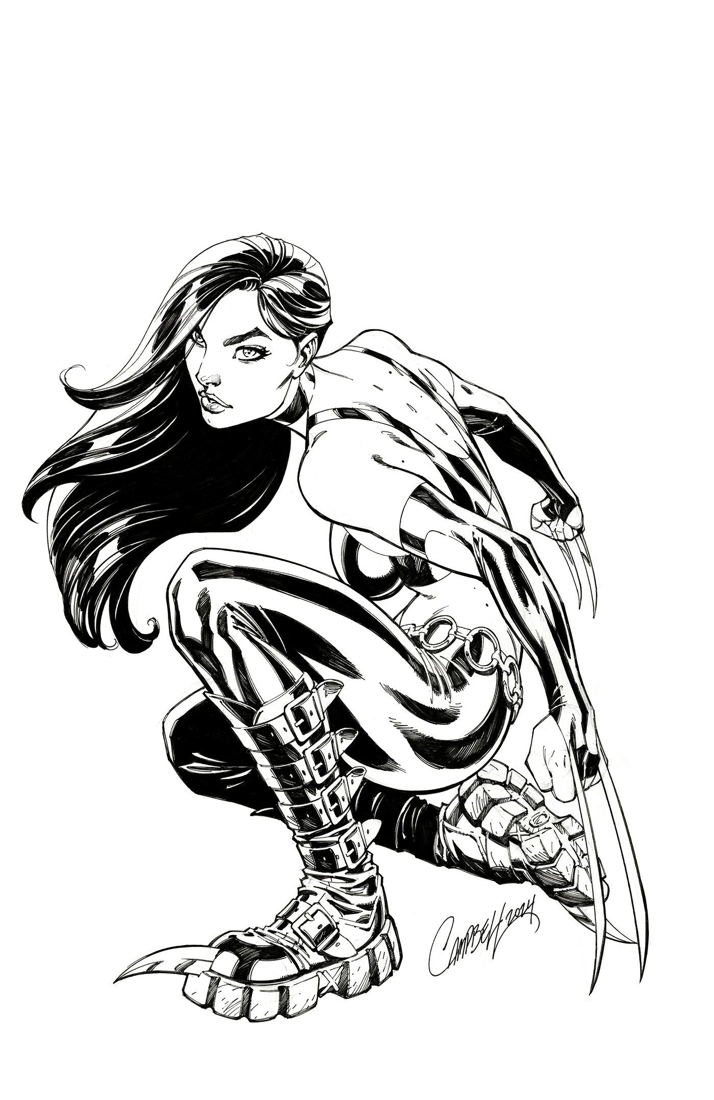 Laura Kinney: Wolverine #1 J. Scott Campbell Ratio Virgin 2nd Print Variant