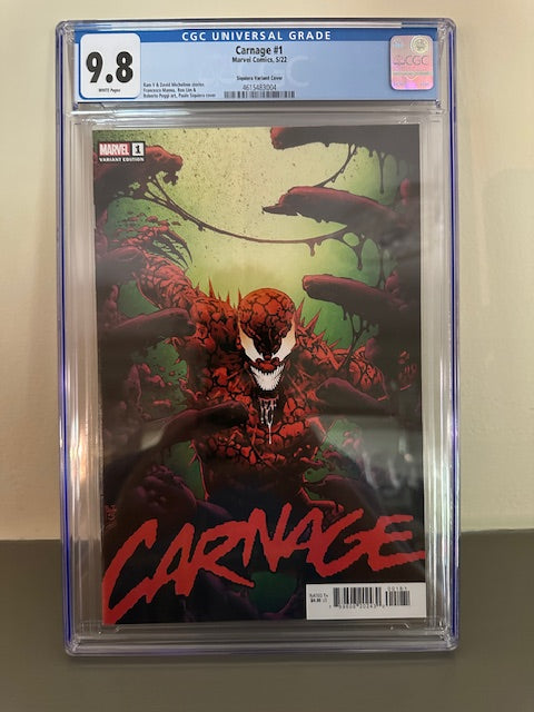 Carnage #1 (2022) - CGC 9.8 - Siquiera Variant Cover - First Detective Shayde