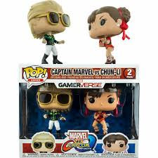 Funko Pop! 2-Pack: Capcom vs. Marvel: Captain Marvel vs Chun-Li Vinyl Figures