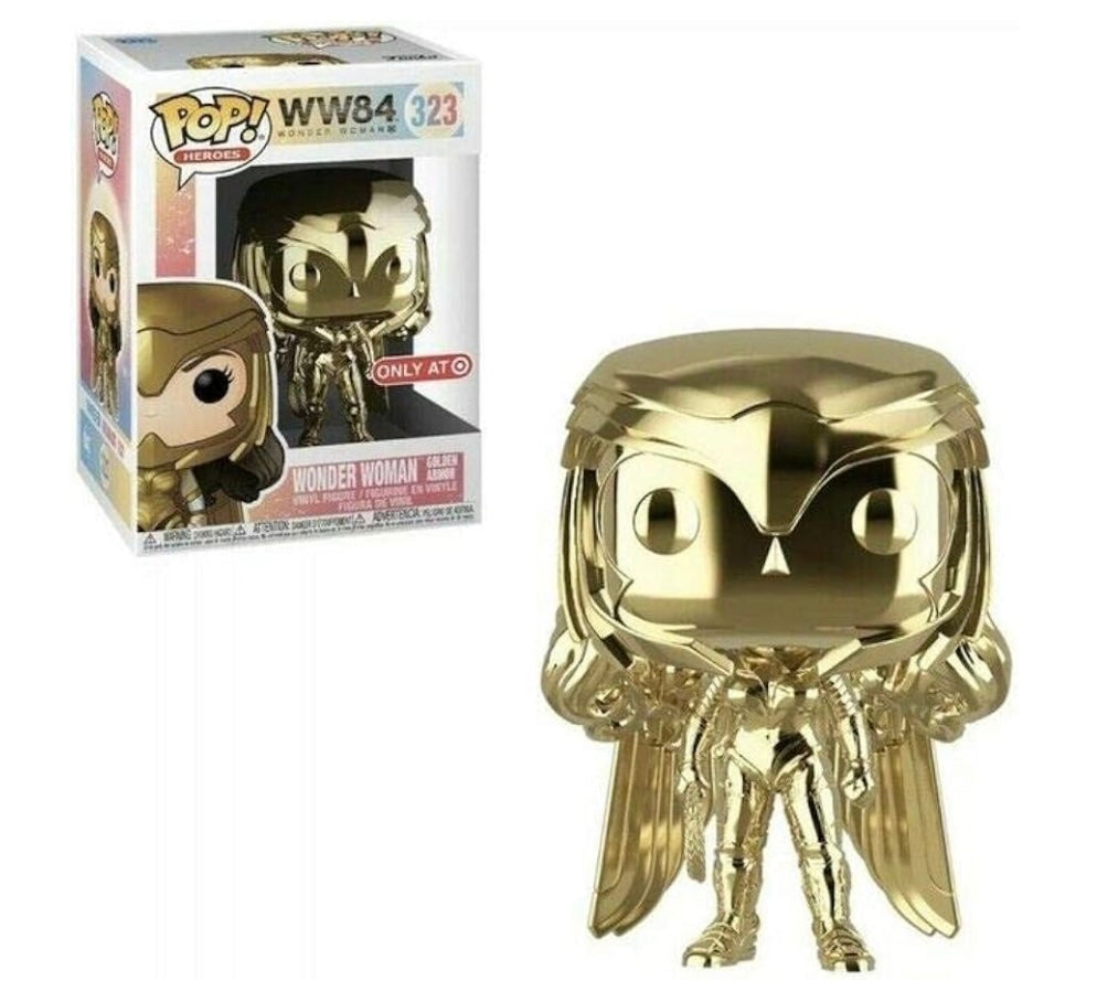 Funko Pop! Heroes: Wonder Woman 1984 - Wonder Woman Golden Armor (Gold Chrome) Vinyl Figure (Target Exclusive) #323