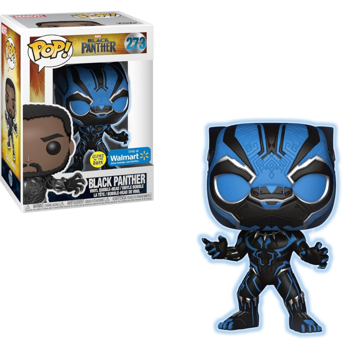 Funko POP! Marvel: Black Panther [Glow-in-Dark] (Walmart Exclusive)  #273