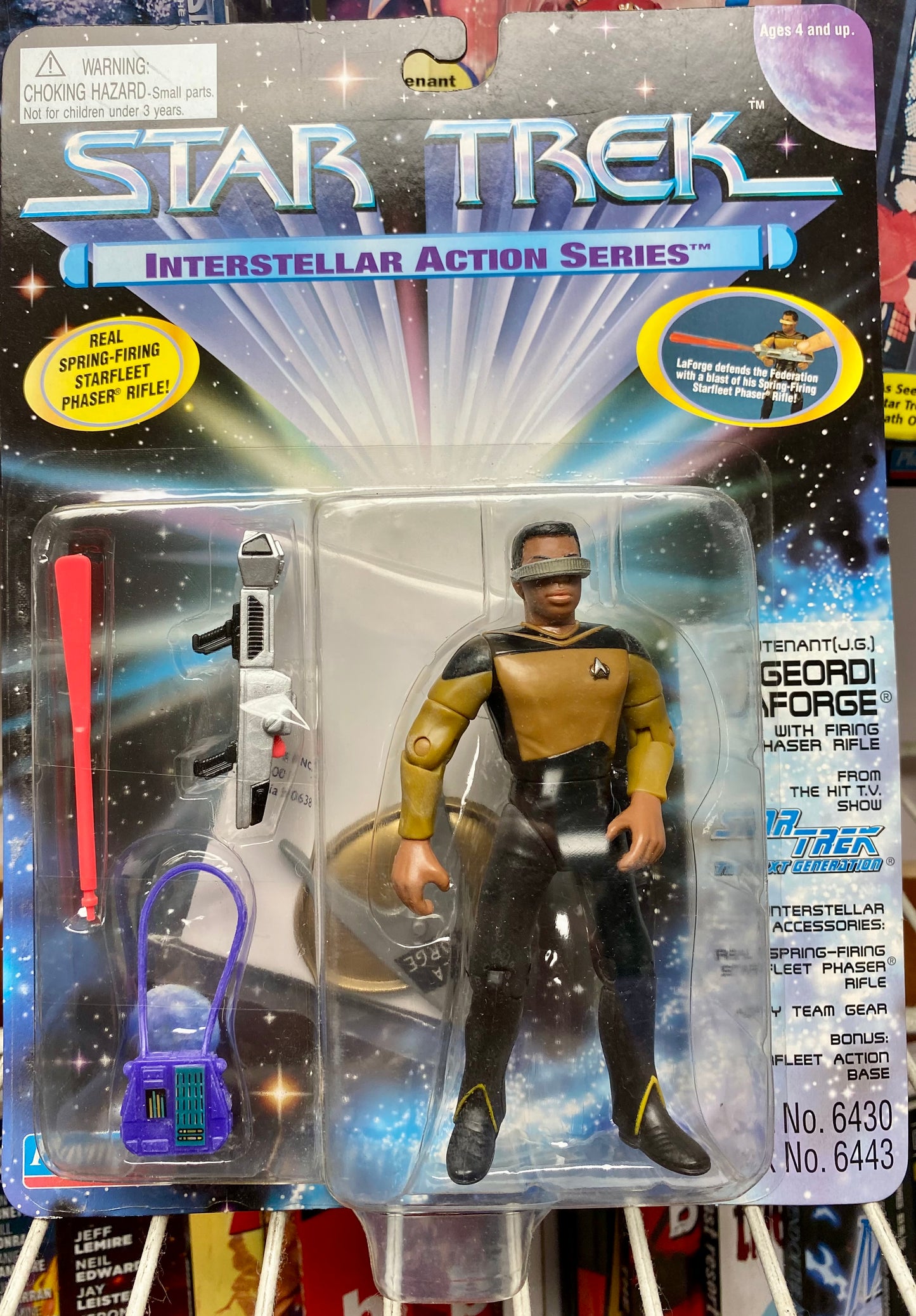 Star Trek: The Next Generation: Lieutenant (J.G.) Geordi LaForge Action Figure with Firing Phaser Rifle
