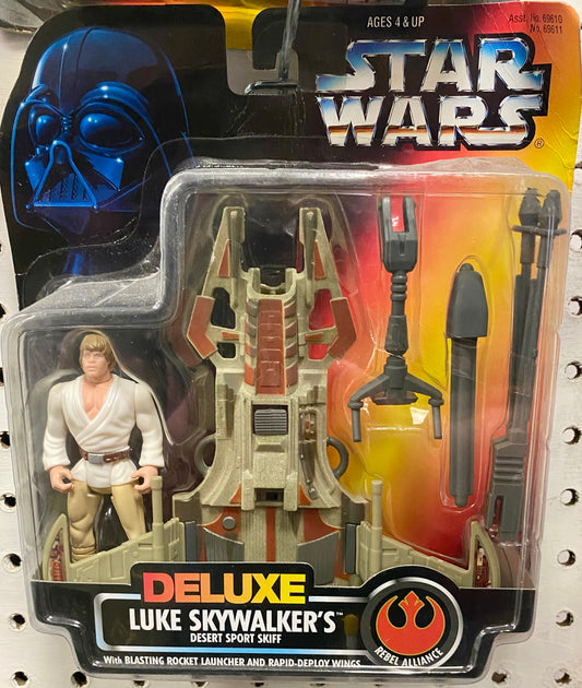 Star Wars: Rebel Alliance: Deluxe Luke Skywalker W/ Desert Sport Skiff Action Figure