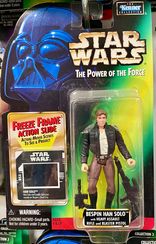 Star Wars: Power of the Force: Bespin Han Solo Figure with Freeze Frame Slide